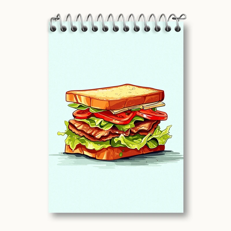 دفتر یادداشت 50 برگ خندالو مدل فست فود (Fast Food) کد 36571