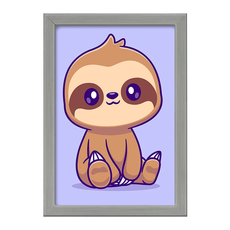 تابلو خندالو طرح حیوانات بامزه تنبل کد 29669