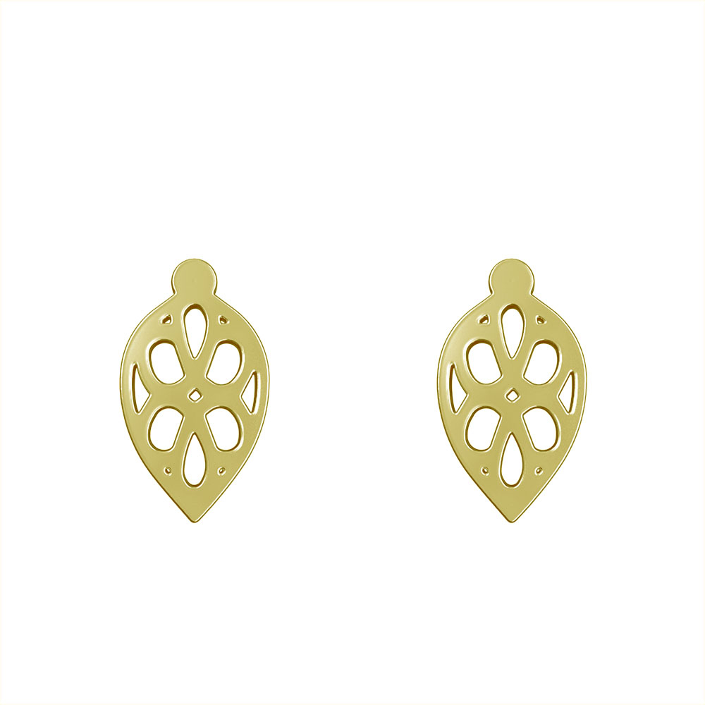 گوشواره طلا 18 عیار زنانه مدوپد مدل اشک کد GA1-10296