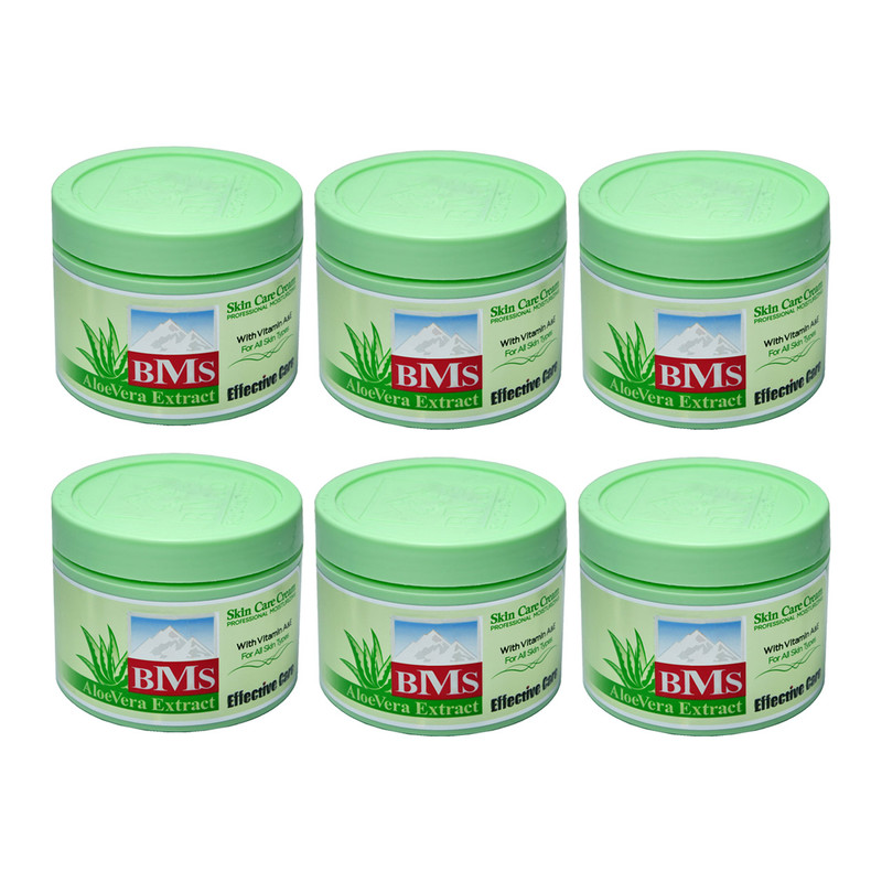 کرم مرطوب کننده بی ام اس مدل Aloe vera حجم 200 میلی لیتر مجموعه 6 عددی