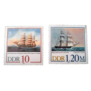 تمبر یادگاری مدل کشتی کد bc-1645 مجموعه 2 عددی