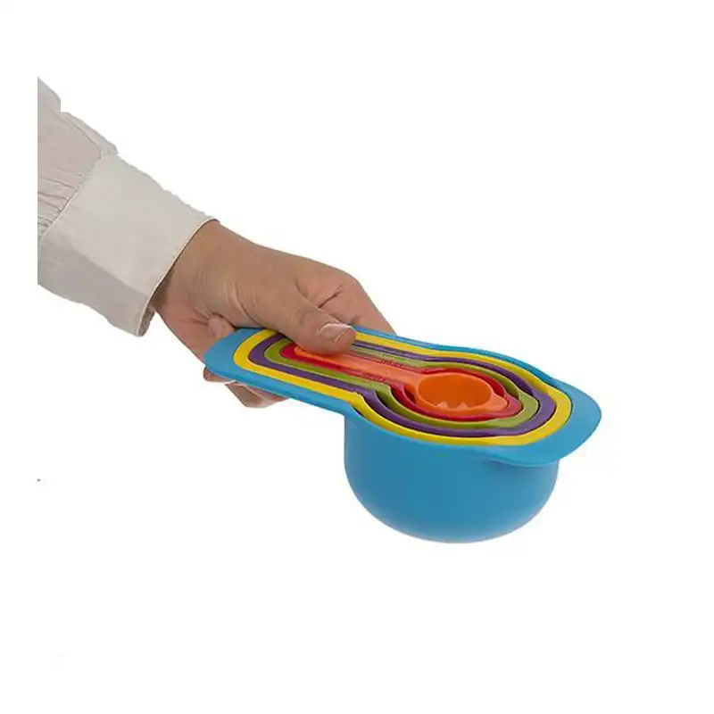 ست پیمانه اندازه‌گیری مدل رنگارنگ مجموعه 6 عددی