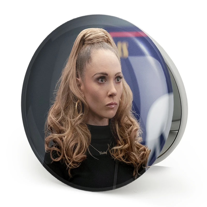 آینه جیبی خندالو طرح سریال تد لاسو Ted Lasso مدل تاشو کد 28487