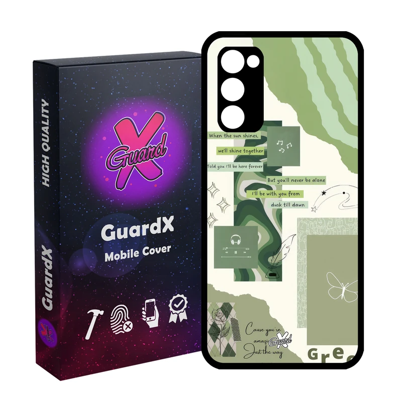 کاور گارد ایکس طرح سبز مدل Glass10650 مناسب برای گوشی موبایل سامسونگ Galaxy S20 FE