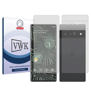 VWK Tough model transparent screen protector suitable for Google Pixel 6 Pro mobile phone along with the back protector