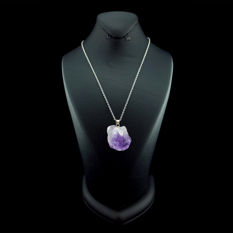 گردنبند زنانه مدل آمیتیست کد 2 گردنبند زنانه مدل آمیتیست کد 2