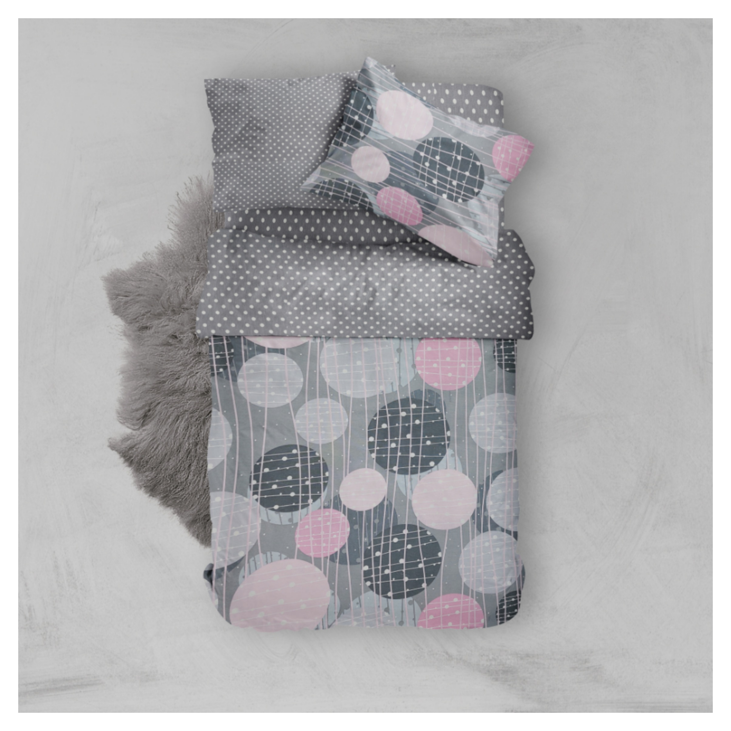 سرویس روتختی مدل دایره یک نفره 4تکه