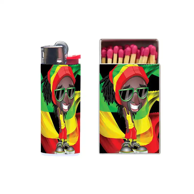 فندک مدل باب مارلی کد 463 به همراه کبریت