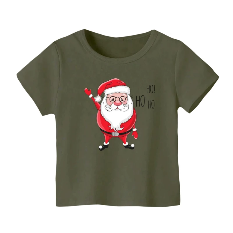 تی شرت آستین کوتاه بچگانه مدل بابانوئل کریسمس کد 43