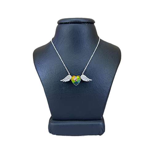 گردنبند زنانه سواروسکی مدل قلب و بال کد 59633