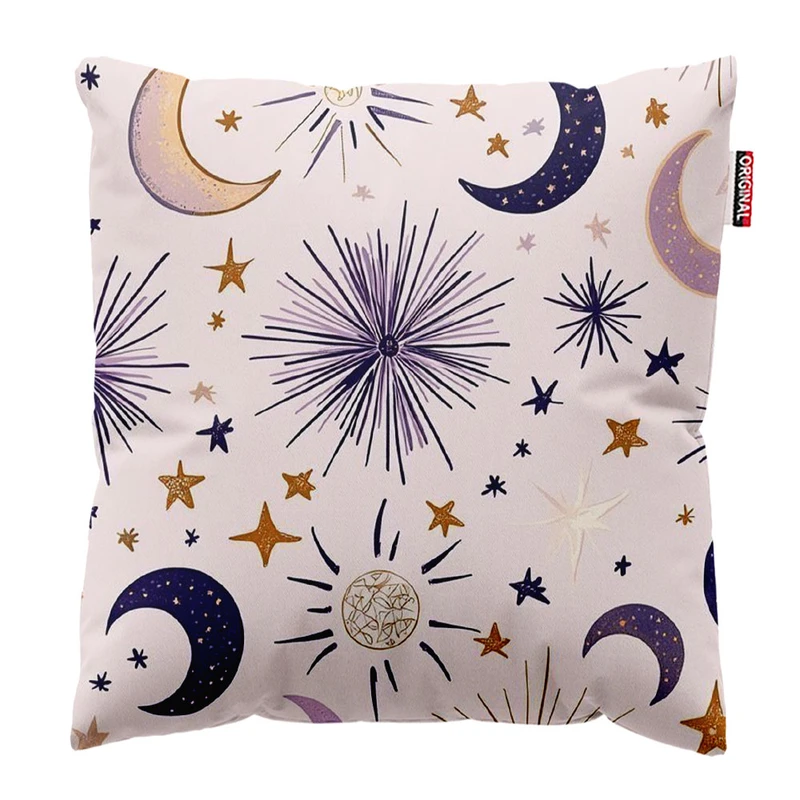  کوسن پاد آفرین طرح ماه و ستاره سایز 30*30 سانتی متر کد 1102