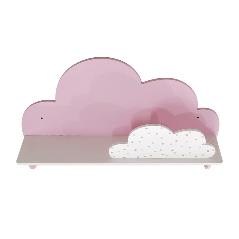 شلف دیواری اتاق کودک طرح ابر مدل MKids52-Pink