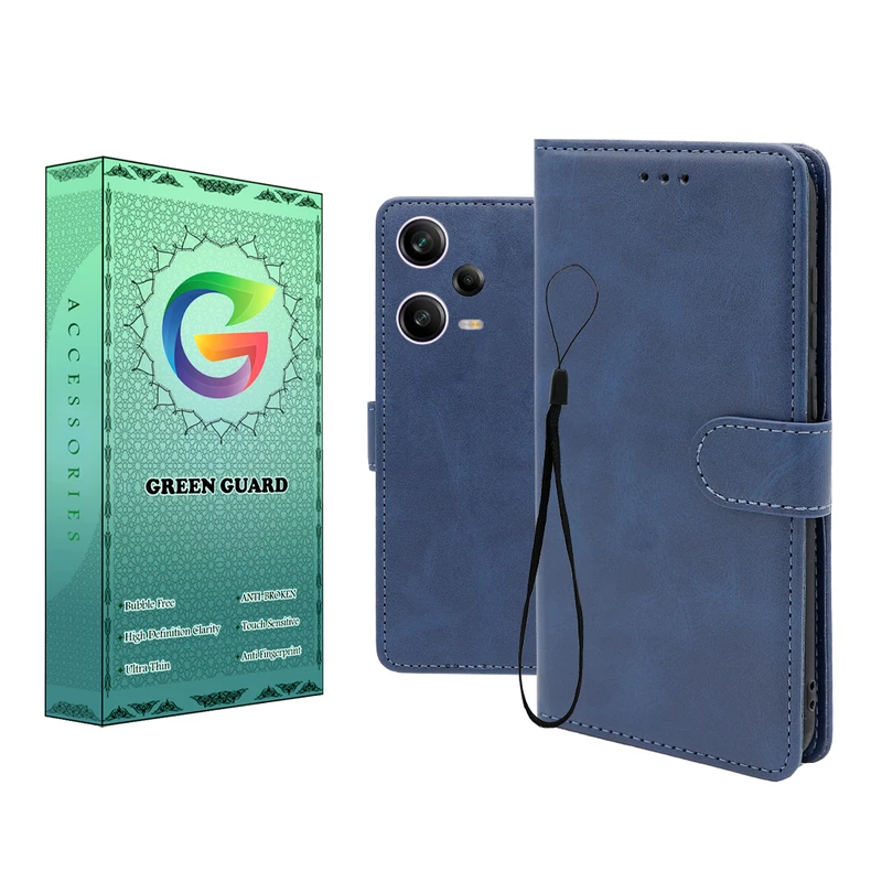 کیف کلاسوری گرین گارد طرح چرمی مدل Landing مناسب برای گوشی موبایل شیائومی Redmi Note 12 Pro 5G به همراه بند آویز