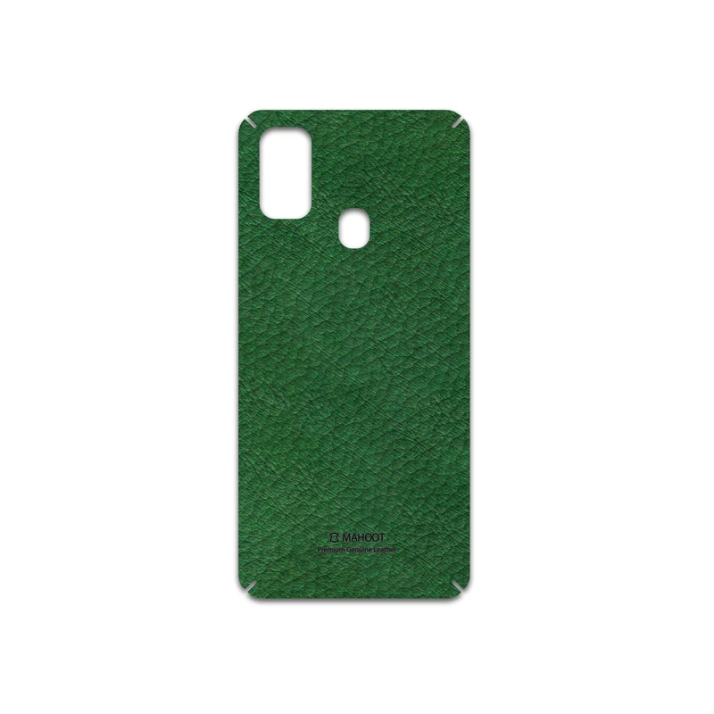 برچسب پوششی ماهوت مدل Green-Leather مناسب برای گوشی موبایل سامسونگ Galaxy M21