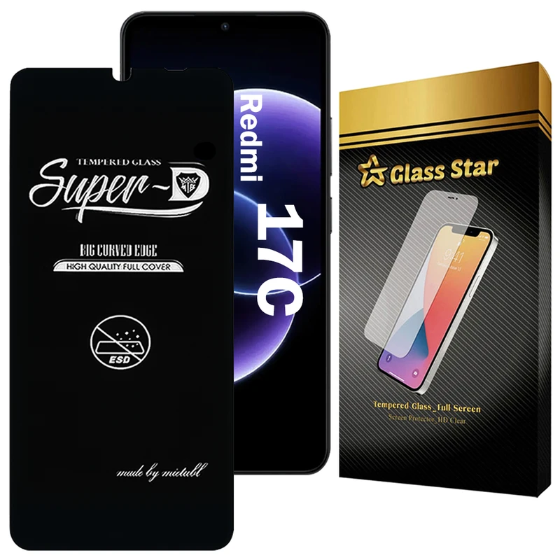 محافظ صفحه نمایش گلس استار مدل SUPERDNS مناسب برای گوشی موبایل شیائومی Redmi 17C