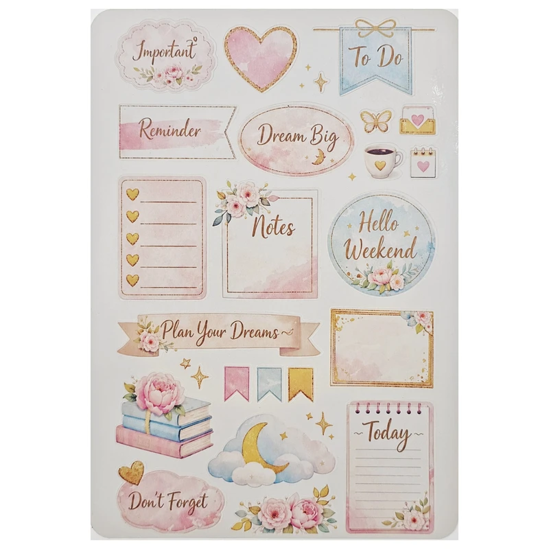 برچسب طرح برش خورده بولت ژورنال مدل Notes A5