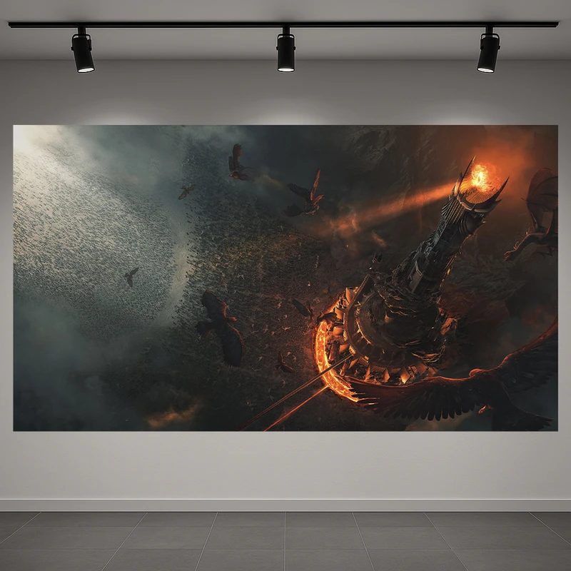 تابلو بوم طرح مخمل چشم سائورون مدل ارباب حلقه ها (1) کد AR3060577