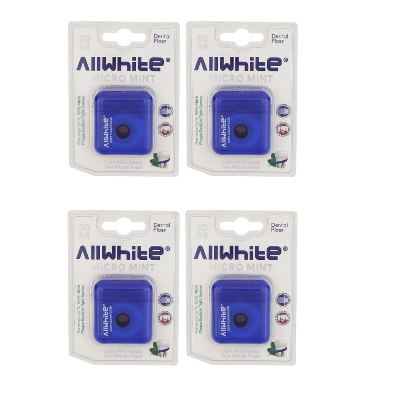 نخ دندان آل وایت مدل micro mint 4 بسته 4 عددی نخ دندان آل وایت مدل micro mint 4 بسته 4 عددی