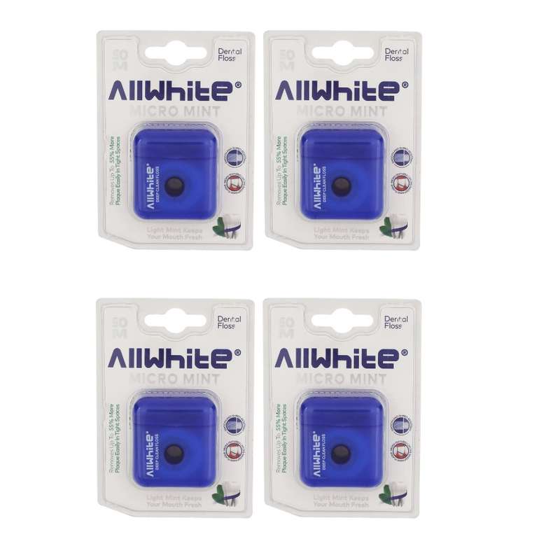 نخ دندان آل وایت مدل micro mint 4 بسته 4 عددی نخ دندان آل وایت مدل micro mint 4 بسته 4 عددی