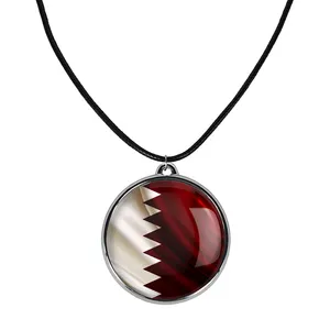 گردنبند خندالو مدل پرچم قطر کد 2043420435