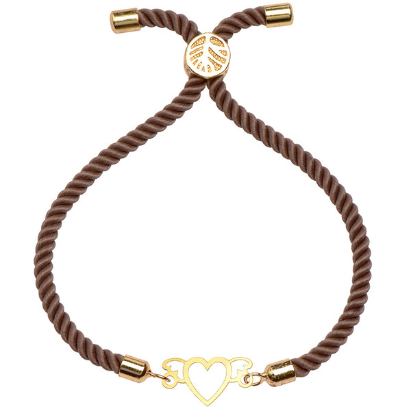 دستبند طلا 18 عیار زنانه کرابو طرح قلب مدل Kr1793