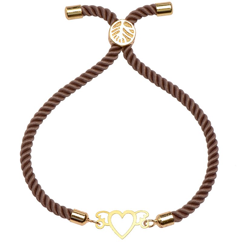 دستبند طلا 18 عیار زنانه کرابو طرح قلب مدل Kr1793 -  - 1
