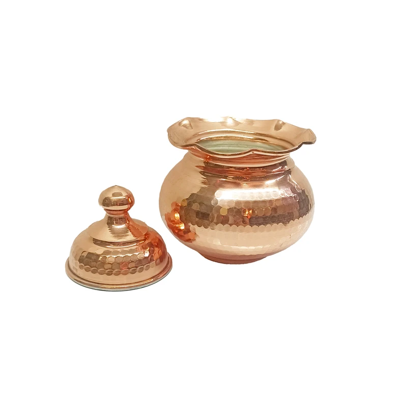 عکس شماره 3 : قندان مسی پارسیان زنجان طرح چکشی