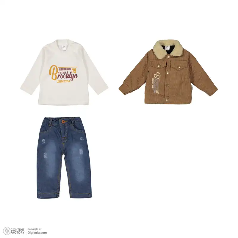 ست 3 تکه لباس نوزادی مدرو بیبی مدل 836-1