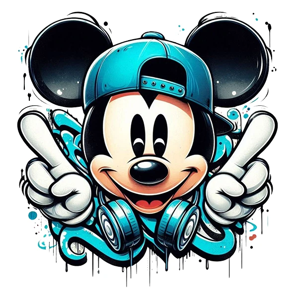 استیکر پارچه و لباس پاد آفرین طرح میکی موس کد 1671