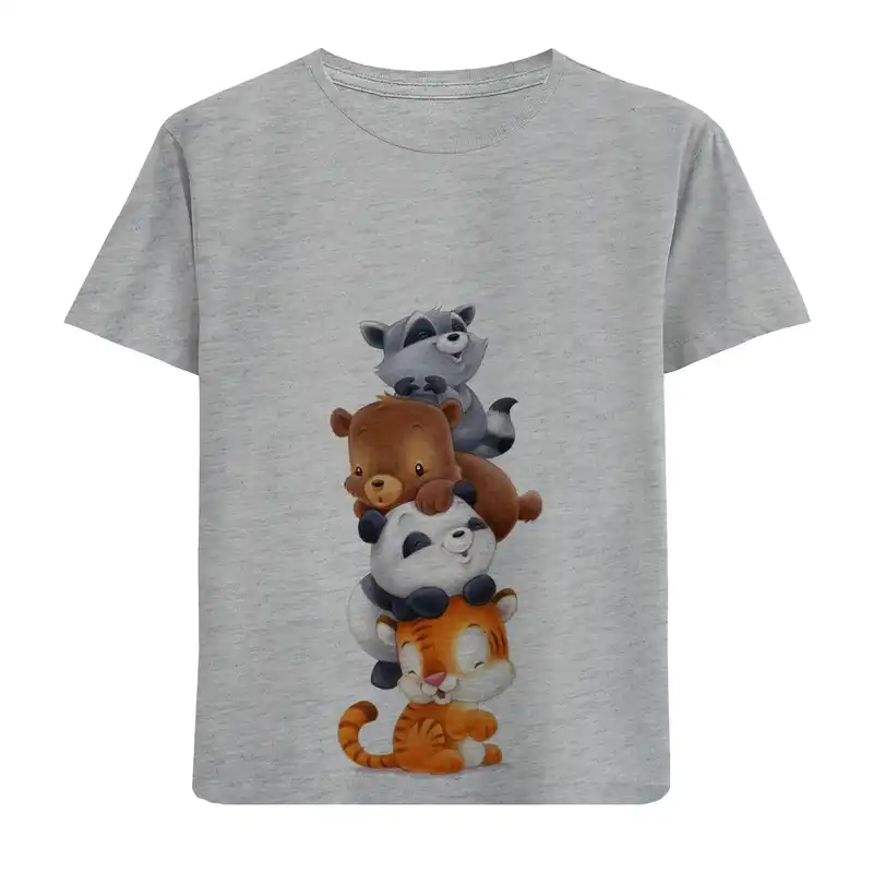 تی شرت آستین کوتاه بچگانه مدل D80 H