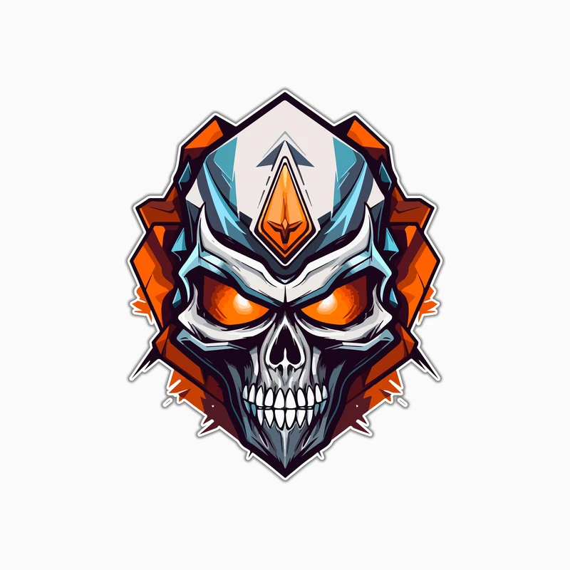 استیکر لپ تاپ و موبایل بووم طرح اسکلت کد KM11