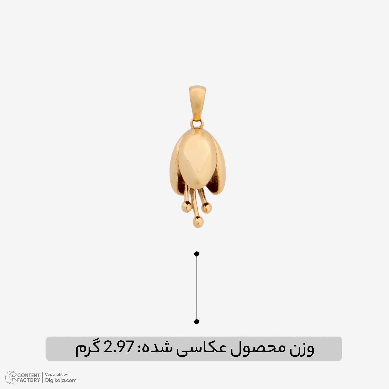 آویز گردنبند طلا 18 عیار زنانه گلدم طرح شکوفه کد PE147028 -  - 5