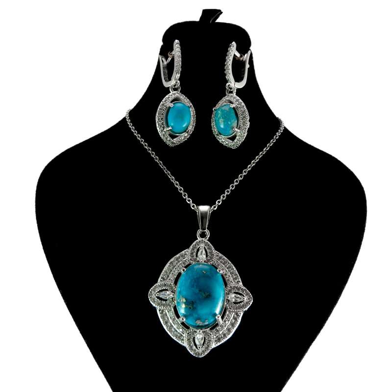 نیم ست نقره زنانه کد AV093-1 نیم ست نقره زنانه کد AV093-1