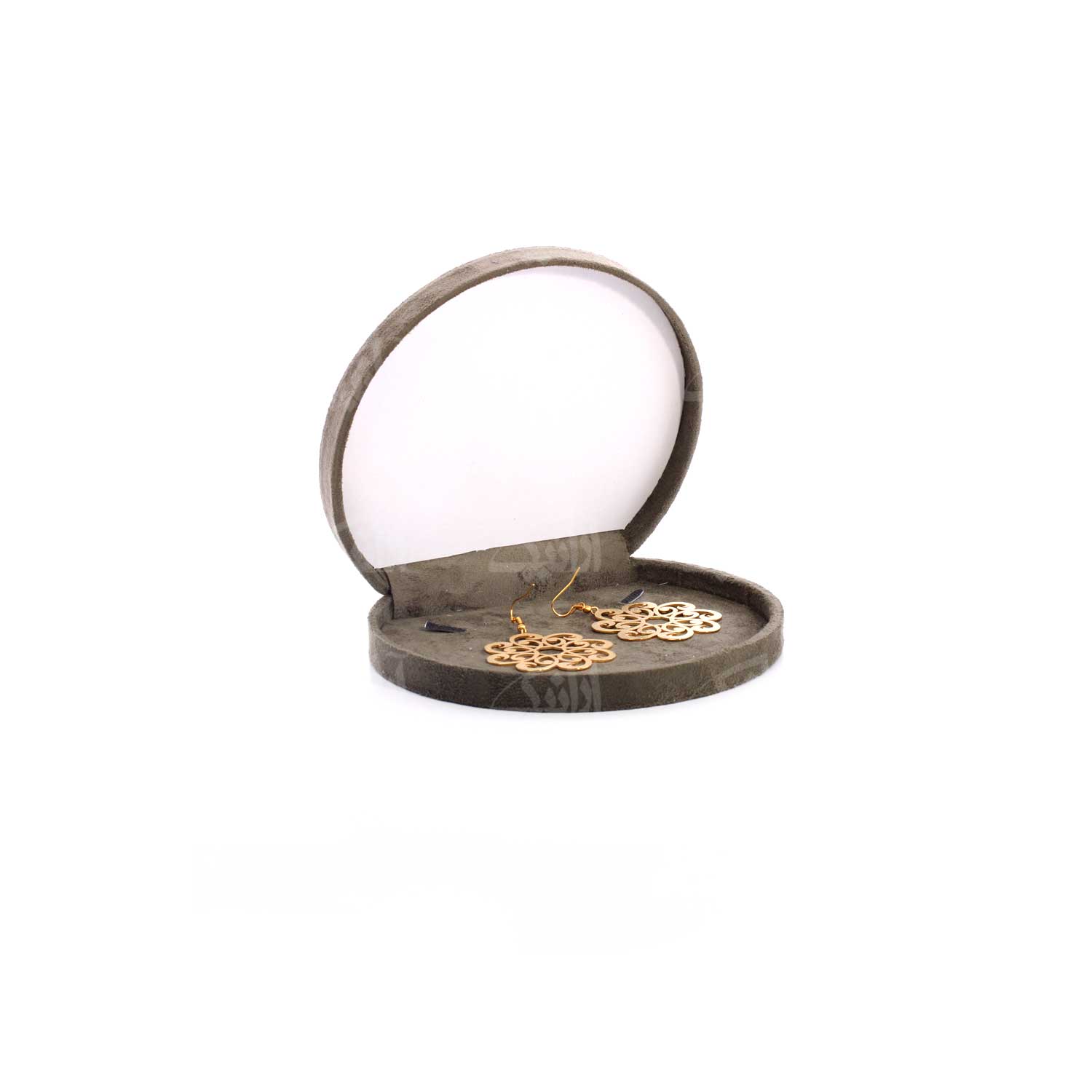 گوشواره دست ساز زنانه آرانیک مدل مشبک برنجی با آبکاری طلا کد 1510900015