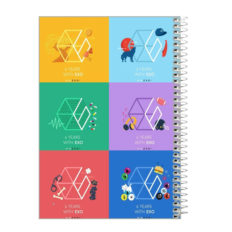 دفترچه یادداشت 40 برگ طرح  EXO اکسو کد ix7