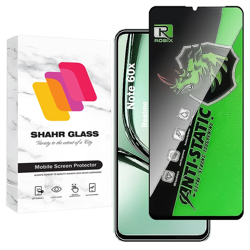 محافظ صفحه نمایش شهر گلس مدل ROBIXS مناسب برای گوشی موبایل ریلمی Note 60x