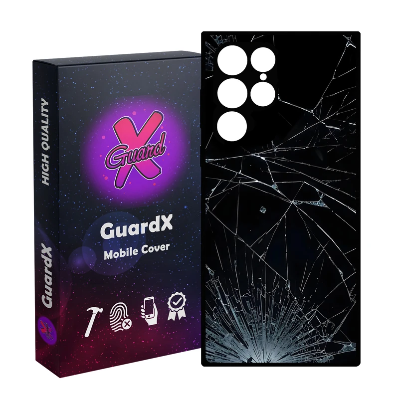 کاور گارد ایکس طرح شیشه شکسته مدل Glass10831 مناسب برای گوشی موبایل سامسونگ Galaxy S22 Ultra