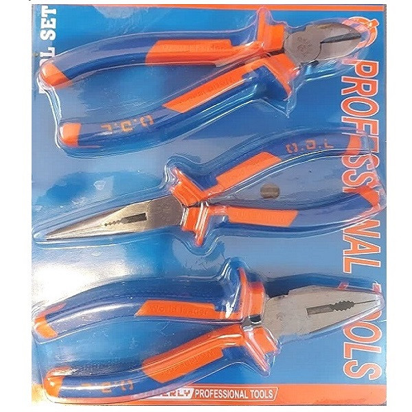 انبر دست و انبر سیم چین و انبر دم باریک اوردی لی  مدل ماهر 110 مجموعه 3 عددی