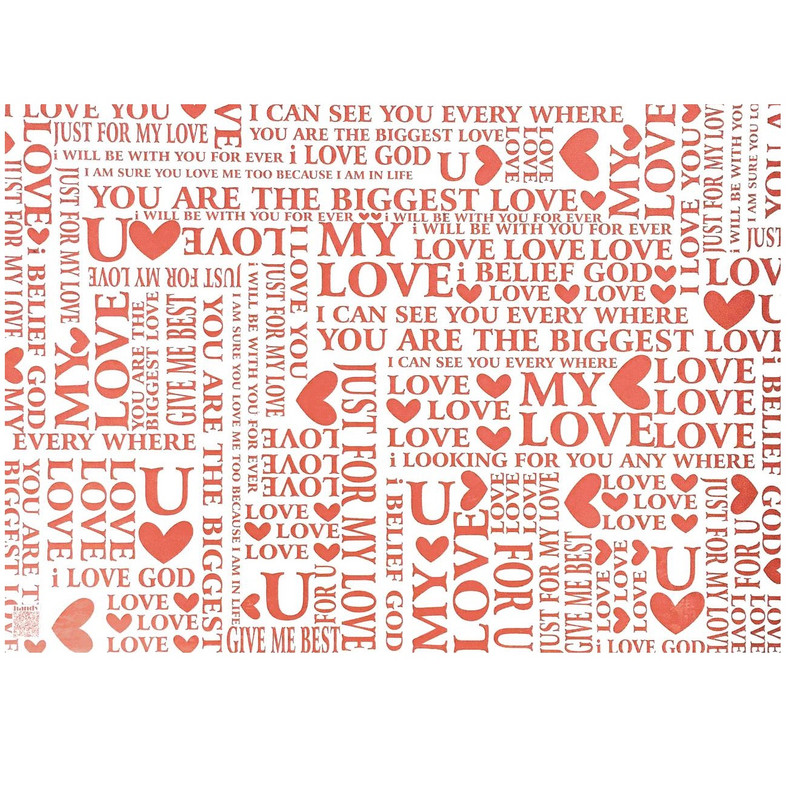 کاغذ کادو مدل LOVE بسته 5 عددی