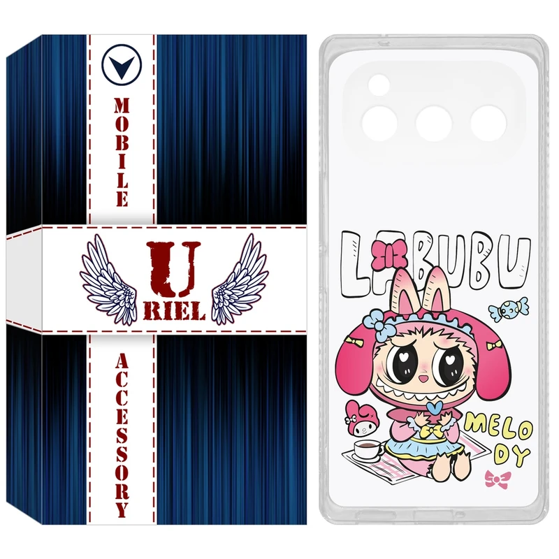 کاور یوریل مدل Clear کد 140 طرح لبوبو Labubu مناسب برای گوشی موبایل داریا Bond