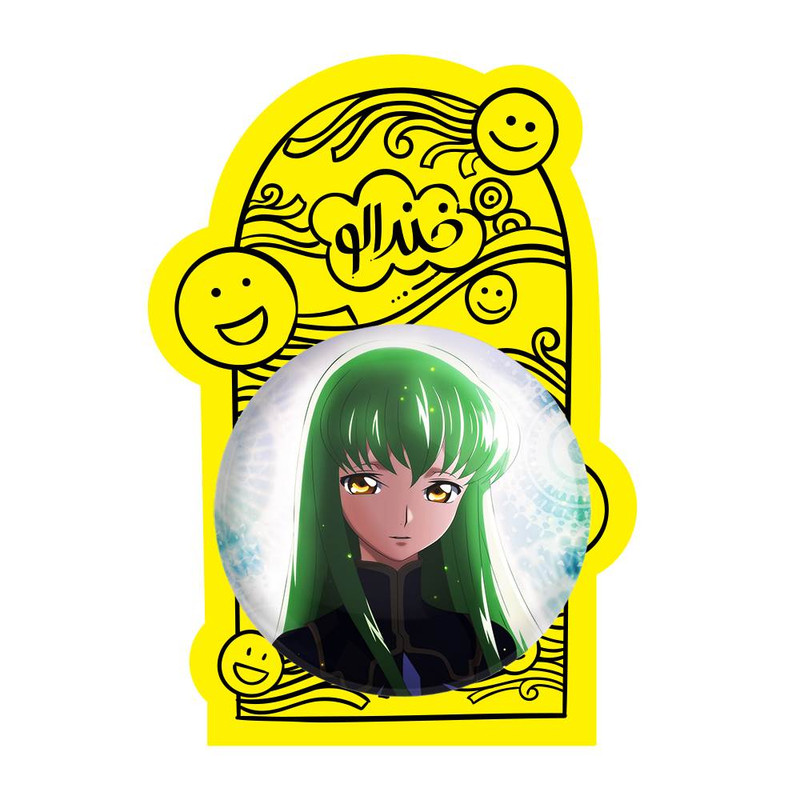 آینه جیبی خندالو مدل C.C سی سی انیمه کد گیاس Code Geass  کد 13050