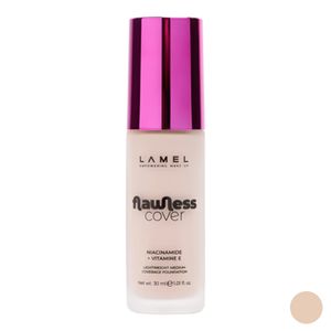 کرم پودر مایع لامل مدل Flawless Cover شماره 04 مناسب برای انواع پوست حجم 30 میلی‌لیتر