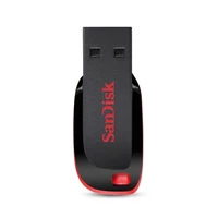 فلش مموری سن دیسک Cruzer Blade CZ50 ظرفیت 32 گیگابایت با رابط USB 2.0، سرعت انتقال 30 مگابایت بر ثانیه، طراحی بدون درپوش و بدنه مات مقاوم در برابر لک و اثر انگشت، دارای شیار اتصال بند و نرمافزار امنیتی