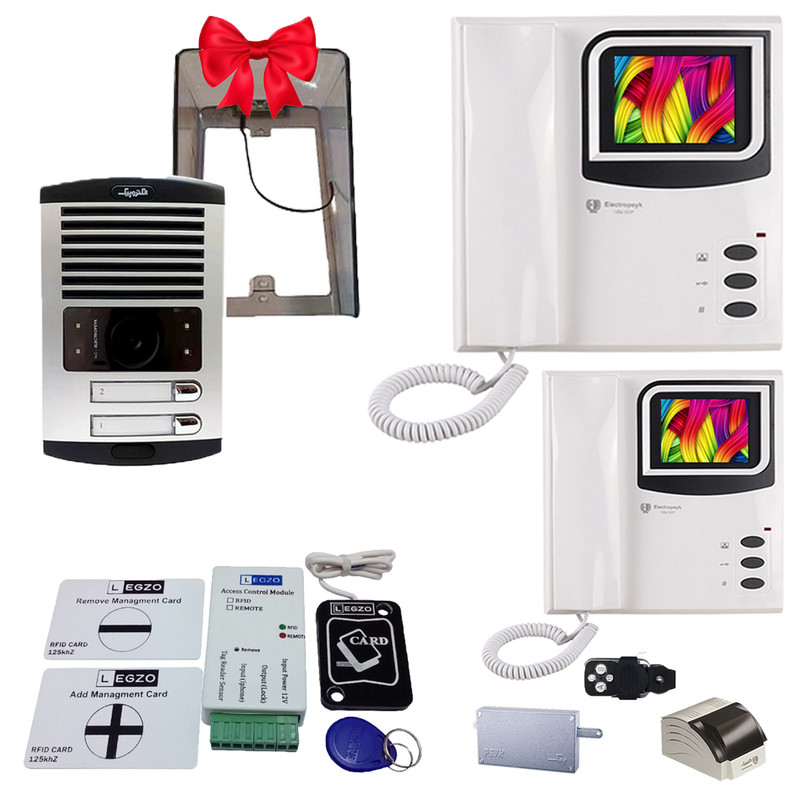 دربازکن تصویری الکتروپیک مدل FD1086/1286/2 دو واحدی به همراه ماژول ریموت دار لگزو