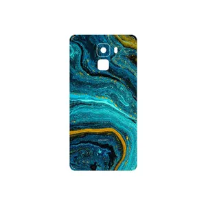 MAHOOT Turquoise marblewith golden streaks Cover Sticker for Honor 7