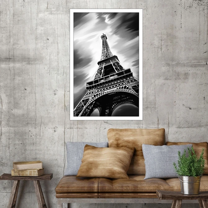 تابلو نوری بکلیت طرح منظره برج ایفل مدل W-MID-18227