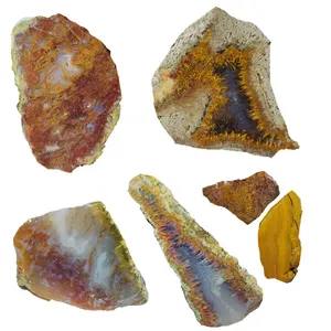 سنگ عقیق مدل شجر کد O 75 مجموعه 6 عددی