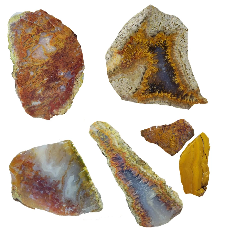 سنگ عقیق مدل شجر کد O 75 مجموعه 6 عددی