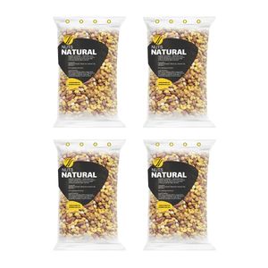 آجیل چهار مغز شور نچرال - 250 گرم بسته 4 عددی 
