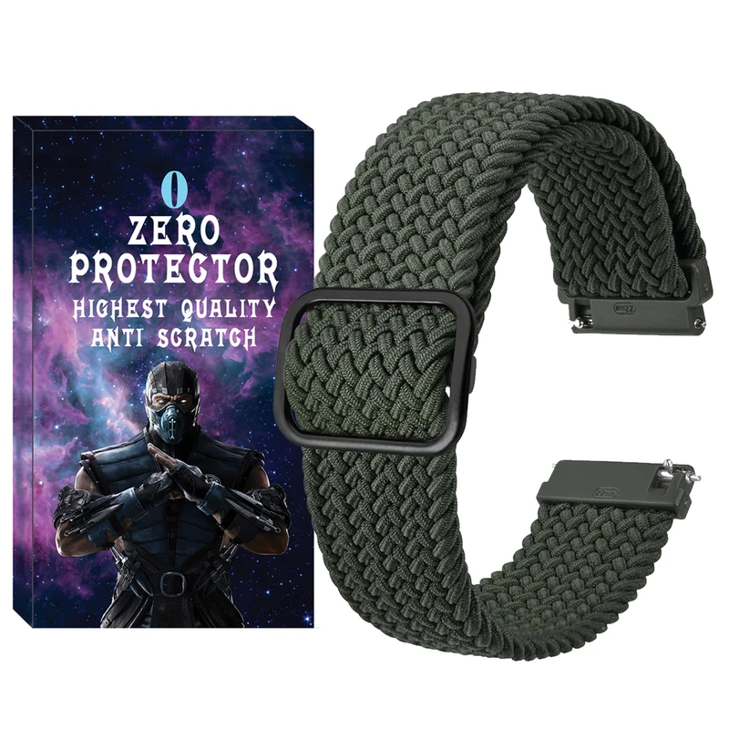 بند زیرو مدل Braided ZR TW مناسب برای ساعت هوشمند هایلو LS02 Pro / Solar LS05 / Solar Plus RT3 / Solar Lite / RT2 / RS3 / RT LS05s